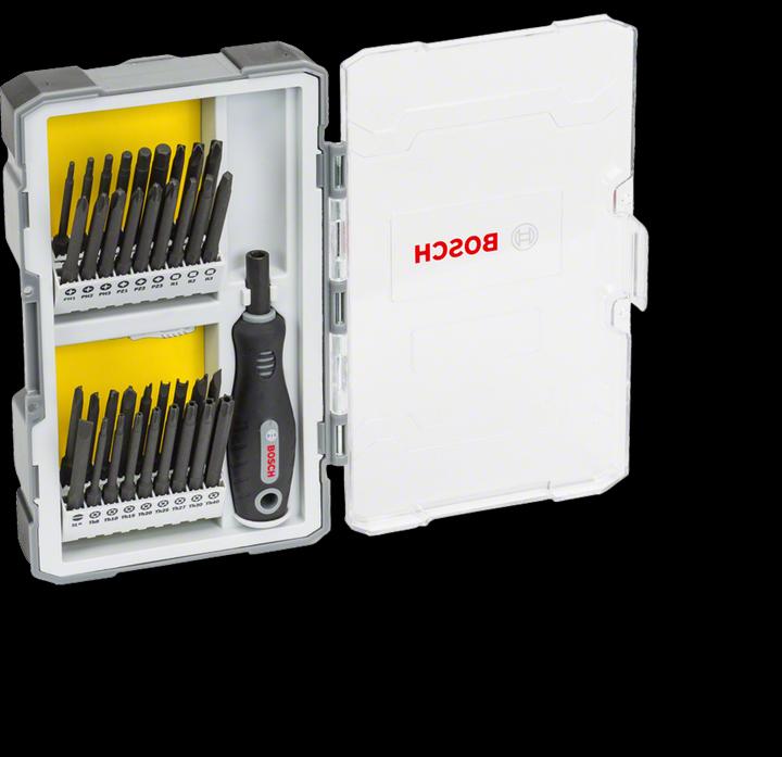 Produktbild Bosch Professional Zubehör 37-teil. Set m Schrauberbits u Griff, PH, PZ, SL, TH, TQ, H, TW, SP, R und Bith (PH1, SL6, PZ3, SP6, Th40, PH2, PZ2, Th20, Th10, TW1, TW3, HEX3, PZ1, PH3)