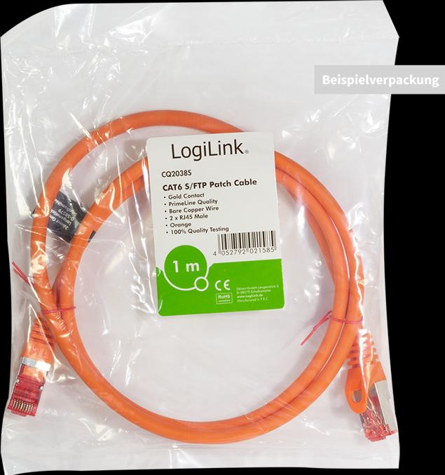 Produktbild LogiLink Netzwerkkabel (S/FTP, CAT6, 0.25 m)