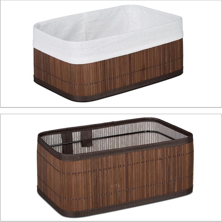 Actual product image Relaxdays Bathroom Storage Basket Set (3 x, 30 x 20 x 12.5 cm)