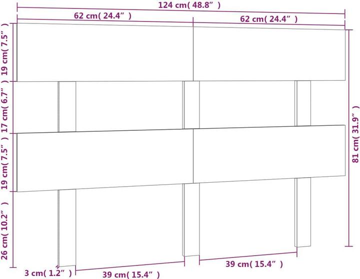 Actual product image VidaXL Lashonda (124 x 3 x 81 cm)