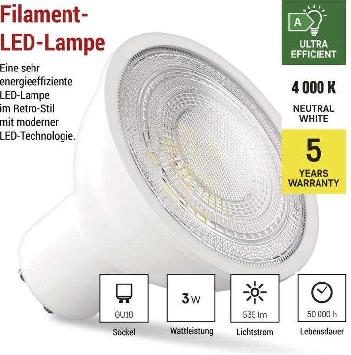 Immagine prodotto Emos Classico (GU10, 3 W, 535 lm, 1 x, A)
