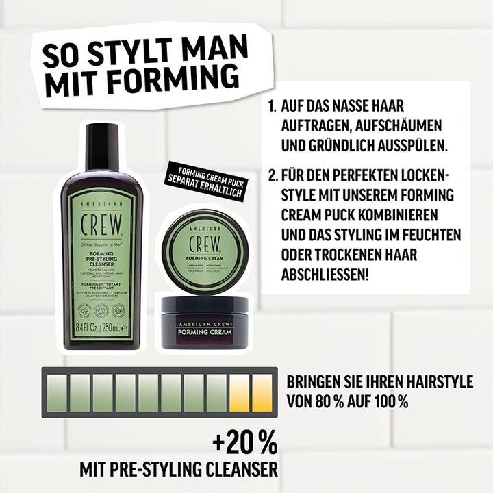 Immagine prodotto American Crew Forming Pre-Styling Cleanser, 250ml (250 ml, Shampoo liquido)