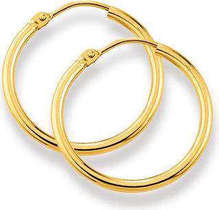 Natsumi Schmuck Creolen Gelbgold 18K/750 Ø 20mm Rund (750/18 K Gelbgold)