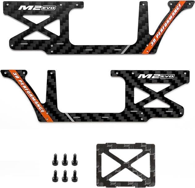 Actual product image OMP Hobby Side plate CFRP Orange M2 - Evo