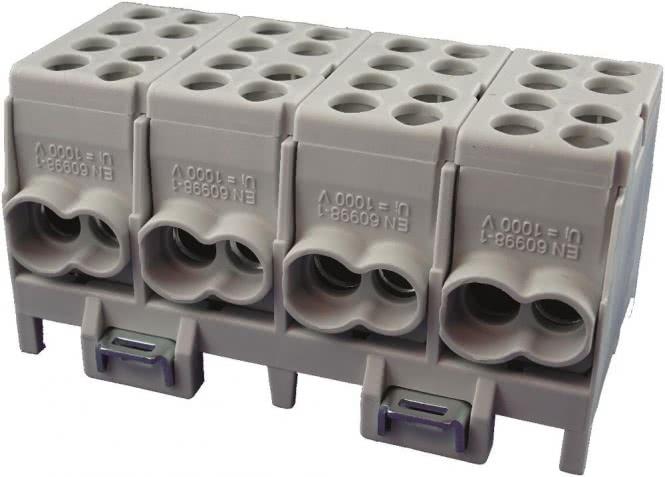 Actual product image Pollmann Elektrotechnik Main line branch terminal grey 4-pole 25qmm HLAK-25 4/8gr-S 1