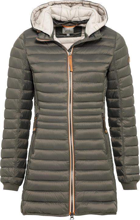 Camel Active Lange Steppjacke mit abnehmbarer Kapuze