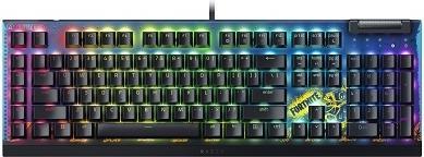 Actual product image Razer BlackWidow V4 X - Fortnite Edition Mechanische Gaming-Tastatur mit RGB (Yellow Switches, 6 eig (DE, Cable)