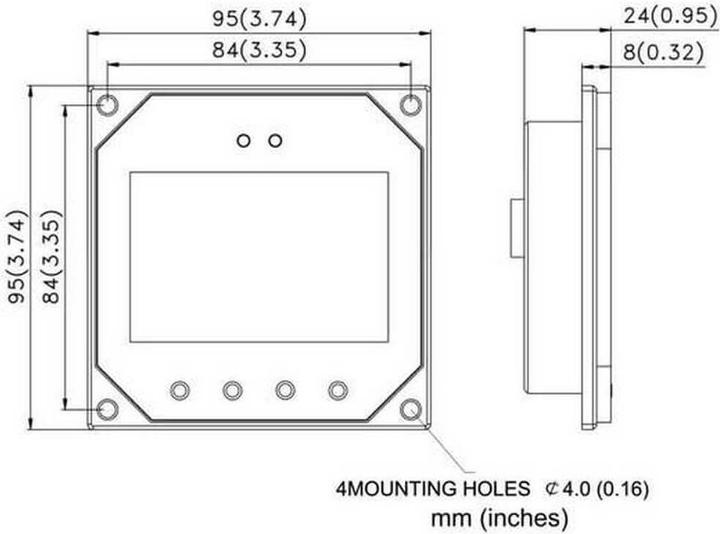 Actual product image Autosolar LCD remote control MT-1 for dual charge controller