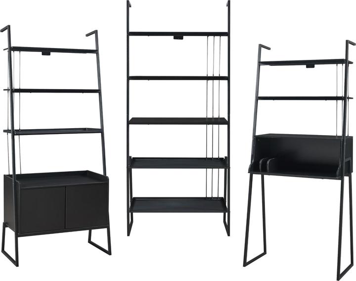 Immagine prodotto En.Casa Set di mobili Storfjord da 3 pezzi 1x scrivania, 2x scaffale a scala *87446816*