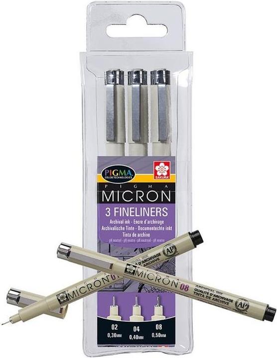 Image du produit Sakura Pigma Micron (Noir, 3 x)