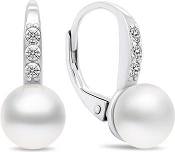 Produktbild Brilio Silver - Charming silver earrings with pearls and zircons EA385W