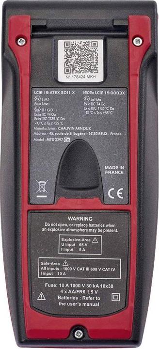 Immagine prodotto Metrix MTX 3297Ex Multimetro portatile digitale con protezione Ex CAT III 1000 V, CAT IV 6 (CAT IV 600V, CAT III 1000V)