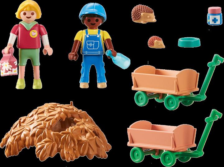 Image du produit Playmobil S'occuper de la famille de hérissons (71512, Playmobil Ma vie)