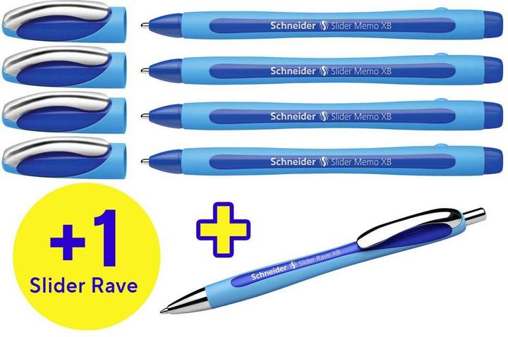 Produktbild Schneider Kugelschreiber (Blau, Schwarz, 4 x)
