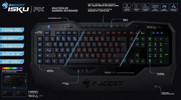 Actual product image Roccat Isku FX (CH, Cable)