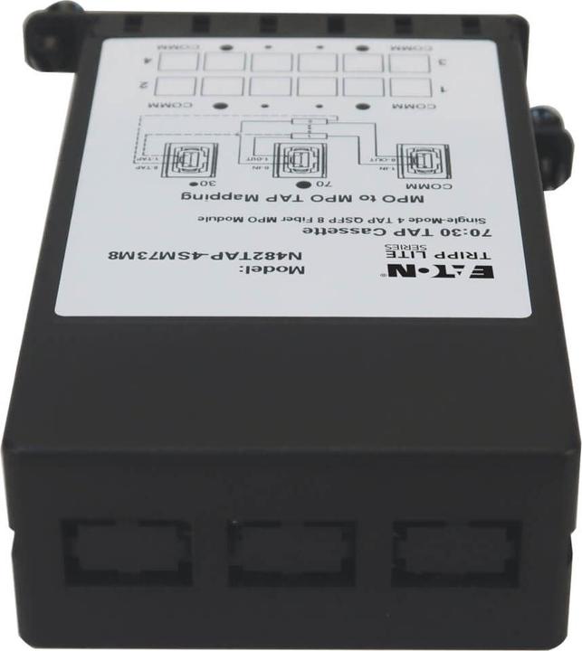 Immagine prodotto Eaton Cassetta TAP in fibra TRIPPLITE - Singlemode 8 fibre da MPO a MPO 4 porte di monitoraggio 70/30