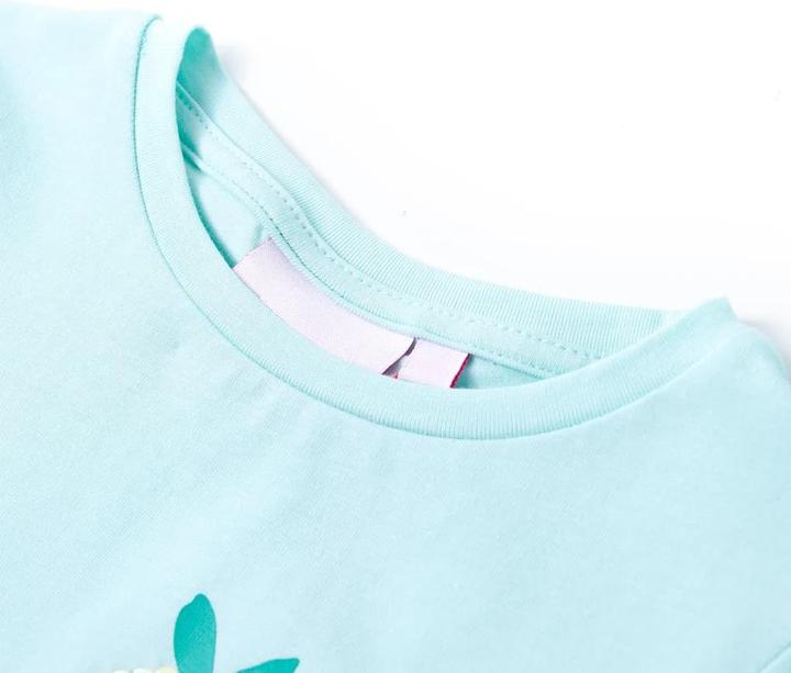 Actual product image VidaXL Children's T-shirt light blue 92,Material: 95 % cotton. 5 (92)
