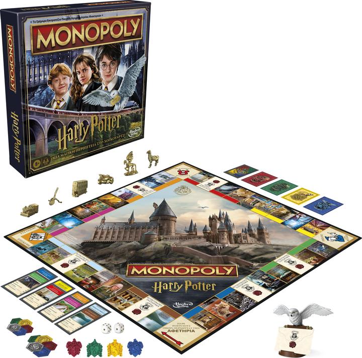 Actual product image Hasbro Gaming Monopoly Harry Potter Edition Board Game, Family Games for 2 to 6 Players, Ages 8+ (Multilingual, Greek)