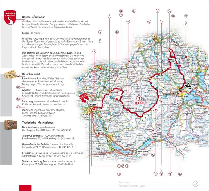 Produktbild Grand Tour of Switzerland. Touring Guide (Deutsch, Peter-Lukas Meier, Roland Baumgartner, 2015)