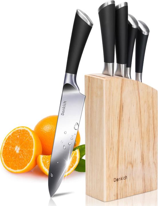 Immagine prodotto Denkich Ceppo di coltelli con set di coltelli, 6 pezzi