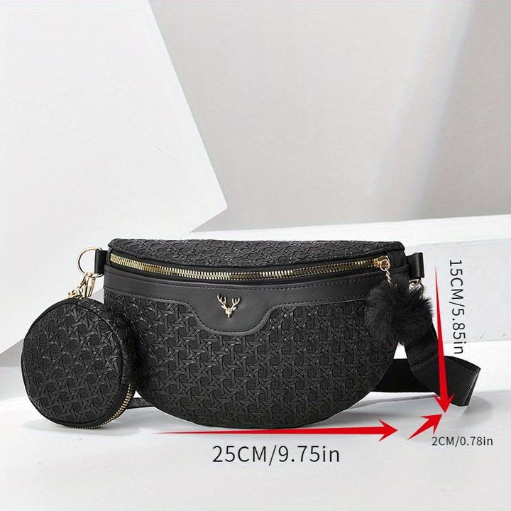 Image du produit Only-Bags.Store Ensemble de deux pièces décorées de cerfs Sac de poitrine à la mode Crossbody Bag