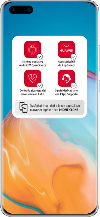 Actual product image Huawei P40 Pro (256 GB, Silver Frost, 6.58", Hybrid Dual SIM + eSIM, 50 Mpx, 5G)