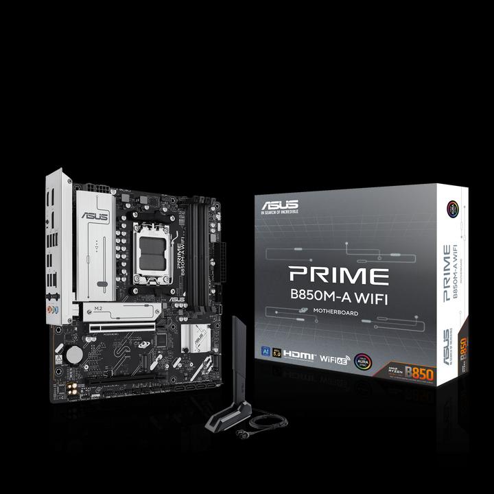 Produktbild ASUS MB PRIME B850M-A WIFI (AM5, AMD B850, mATX)