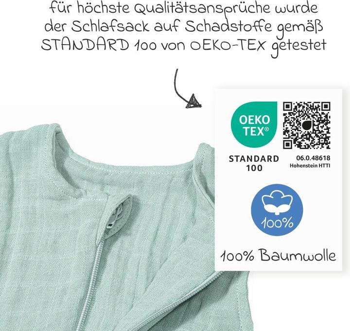 Image du produit Makian Sac de couchage en mousseline - Mint - Sacs de couchage (100 cm)