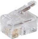 Actual product image S-Conn SCONN Unknown Modular plug RJ14 4Pol.4Kontakte, unshielded, round cable PU=10