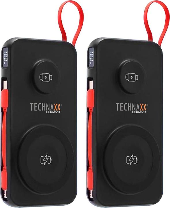 Actual product image Technaxx 2er-Set 3in1 Wireless Powerbank 10000mAh, MagSafe-komp. (10000 mAh, 22.50 W)