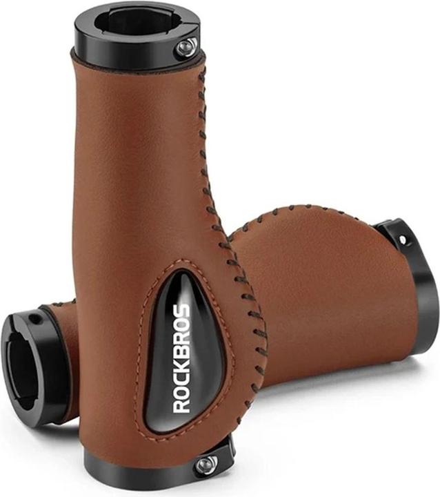 Immagine prodotto Rockbros Manopole per bicicletta in pelle 40720001002 - marrone