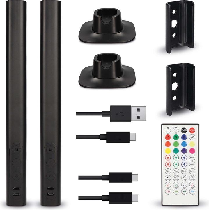 Produktbild KSIX Barras Luz LED Inteligente Rgbic 2unid (Mehrfarbig, 3 cm, Indoor)