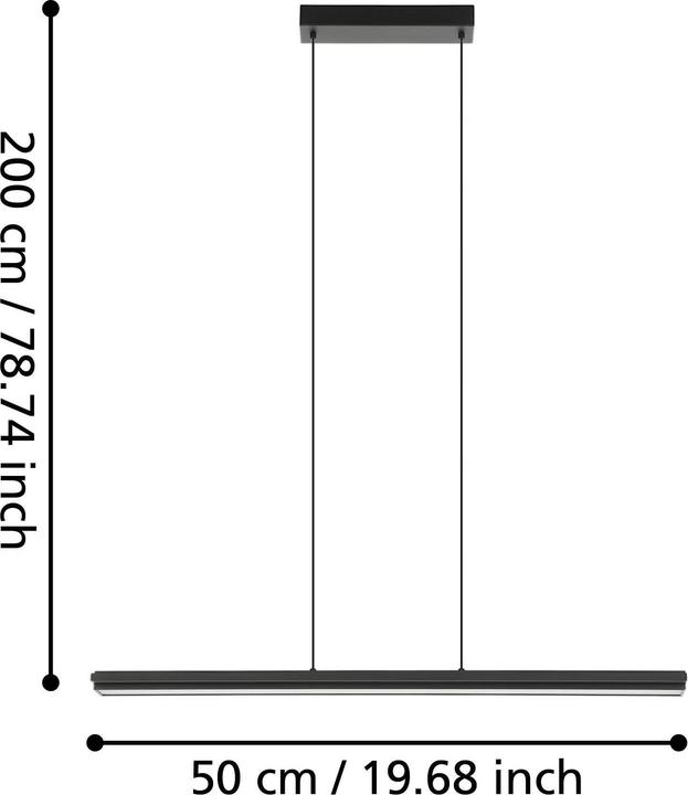 Immagine prodotto EGLO Lampada a sospensione CAMBULOS 2x LED 17W, 3000 K (4300 lm)