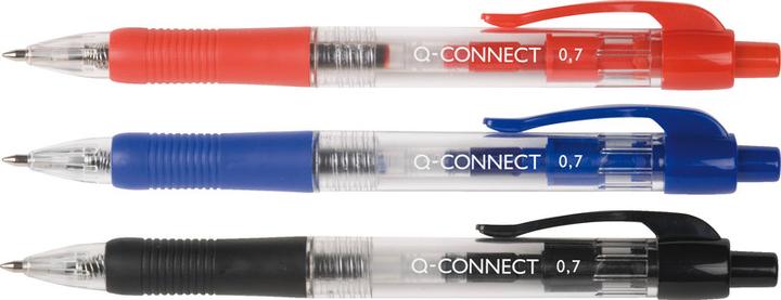 Actual product image Q-Connect Ballpoint pen with retractable mechanism (Red, 10 x)
