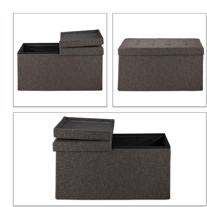 Image du produit Relaxdays Banquette avec espace, spacieuse (75.50 cm)