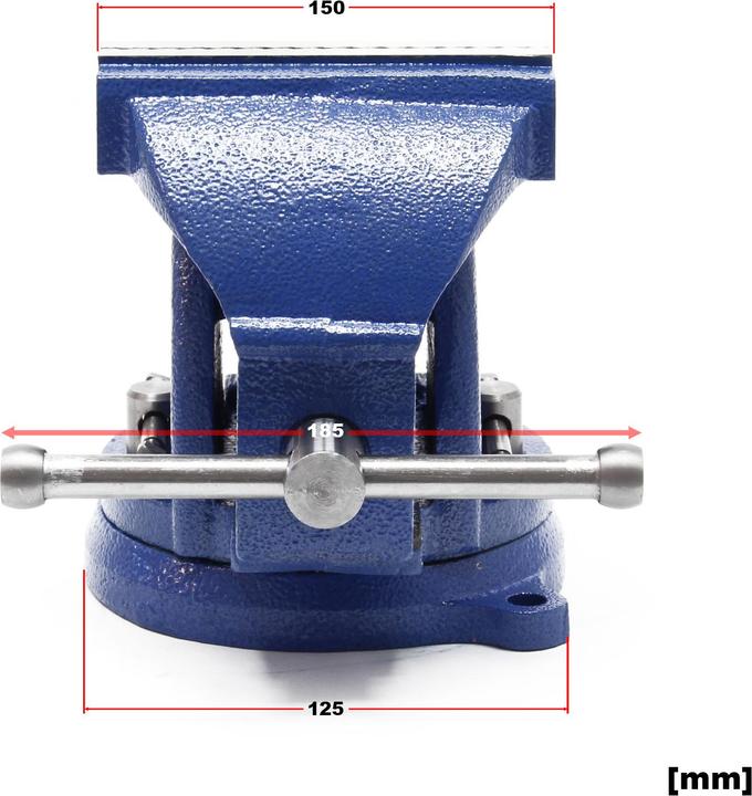Produktbild Wiltec Schraubstock Heavy Duty 150mm Klemmbacke Amboss Werkbank HD Spannwerkzeug