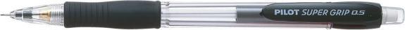 Image du produit Pilot Super Grip, Noir, Plastique, Caoutchouc, Noir, Rond, Métal, Plastique (0.50 mm, 12 x)