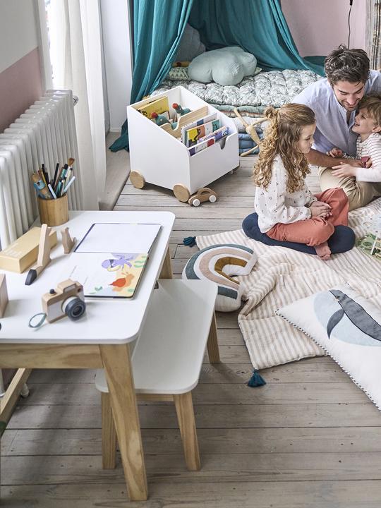 Produktbild Vertbaudet Set: Kinderschreibtisch & Hocker SCHULBANK, Vorschule