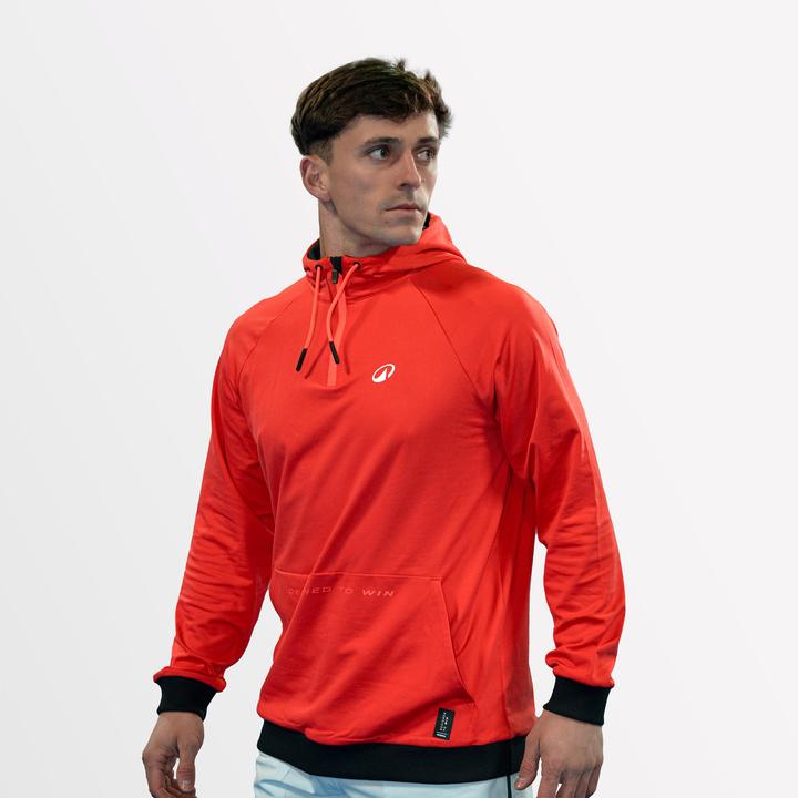 Image du produit Kuikma Sweat de padel technique avec capuche homme - pro rouge (XL)