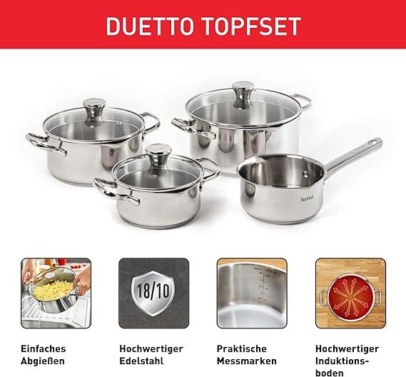 Produktbild Tefal Duetto (16 cm, Kochtopf, Edelstahl)