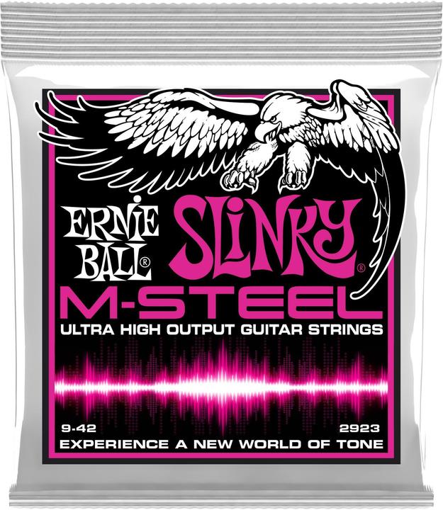 Produktbild Ernie Ball Gitarrensaiten 2923 Slinky M-Steel – Super 09-42, Zu (6 x, E-Gitarre, 0.04")