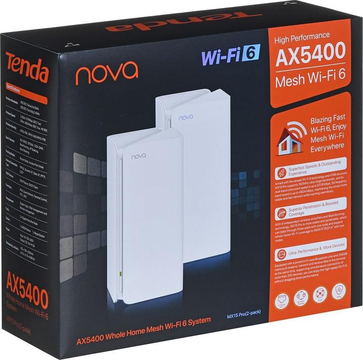 Produktbild Tenda AX5400 Dual-band Home Wi-Fi 6 Mesh Syst