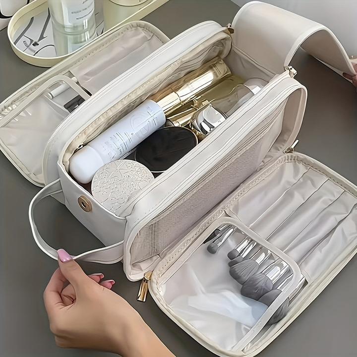Produktbild Only-Bags.Store Kosmetiktasche aus Kunstleder mit grossem Fassungsvermögen - wasserabweisend, schmutzabweisend und