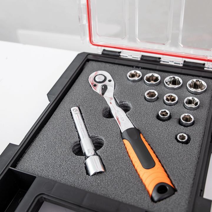 Actual product image Qbrick System ONE Organiser M MFI stackable 365 x 265 x 77 mm 2.5 l IP66 with foam insert