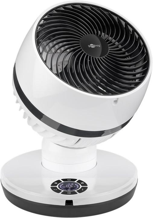 Actual product image Goobay 9 inch 3D floor fan with remote control and timer (67 dB)