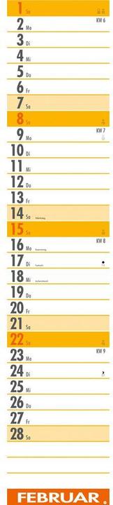 Energy Label Supermemo Kalender 2026 (17 x 85 cm, Hardcover, German)