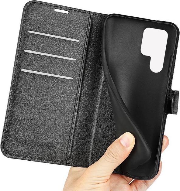 Actual product image MU Classic Litchi Leather Bookcover Series (Samsung Galaxy S23 Ultra)