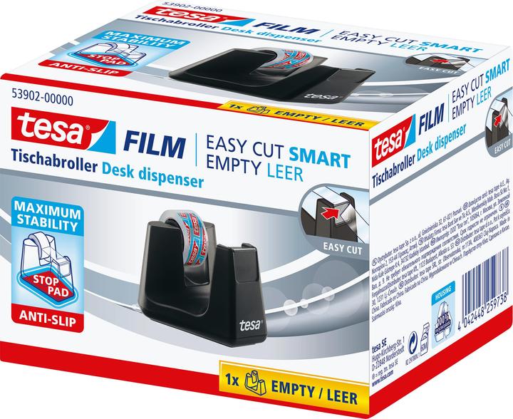 Actual product image tesa EASY CUT SMART tape dispenser for tables, with anti-slip technology