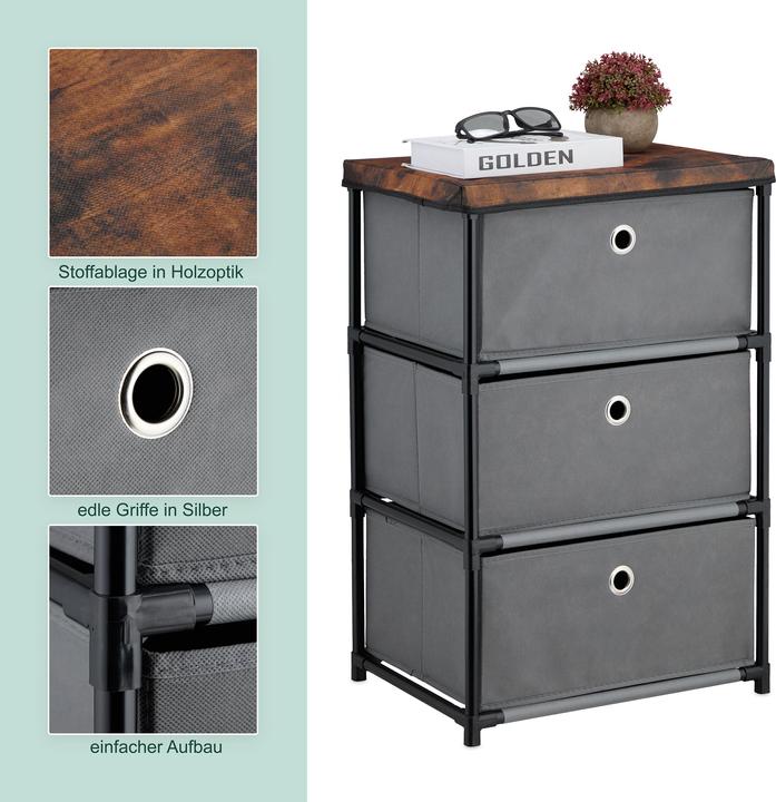 Actual product image Relaxdays Chest of drawers (43 x 33 x 65 cm)