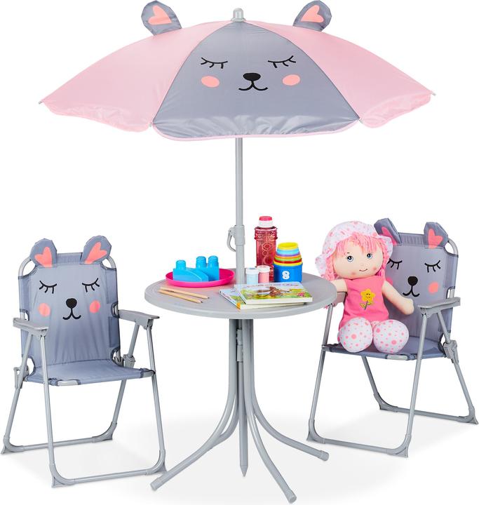 Image du produit Relaxdays Ensemble de meubles pour enfants, chaises pliantes et table